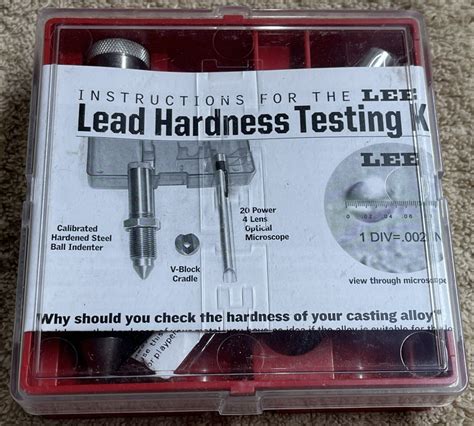 lee 90924 lee precision lead hardness testing kit|lee hardness chart.